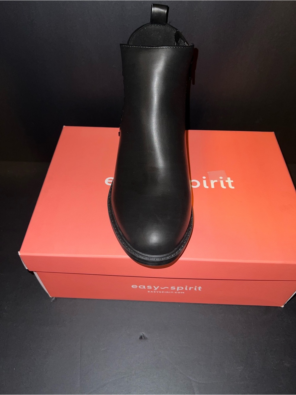 Easy Spirit Black Smooth Chelsea Ankle Boot